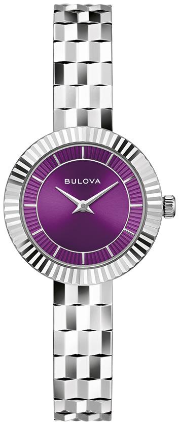 Ladies' Disco! by Bulova Stainless Steel Bracelet watch, Purple dial