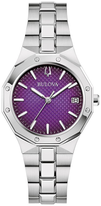 Ladies' Classic Stainless Steel Bracelet watch, Purple dial