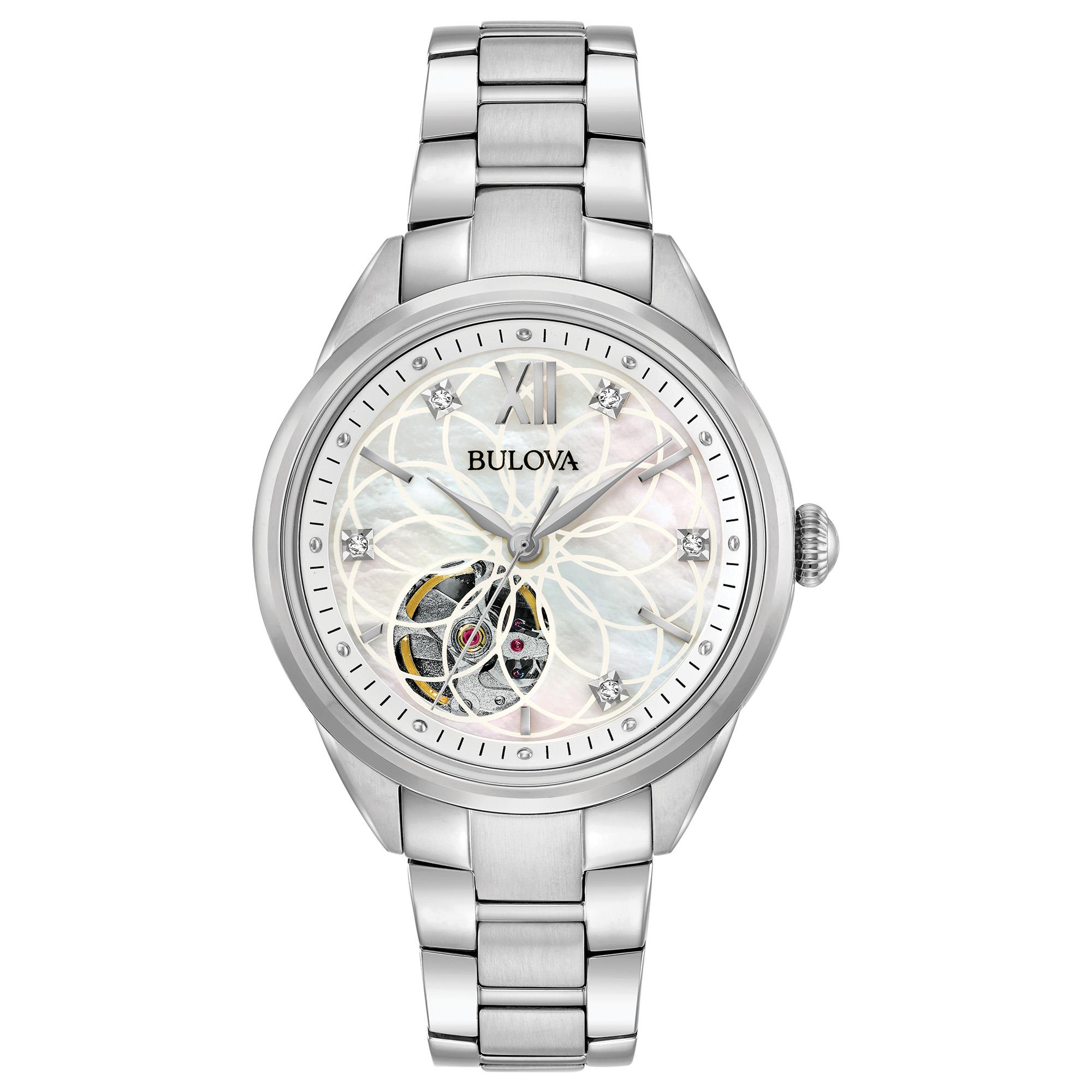 Ladies' Sutton Automatic Watch, Stainless Steel with MOP Dial