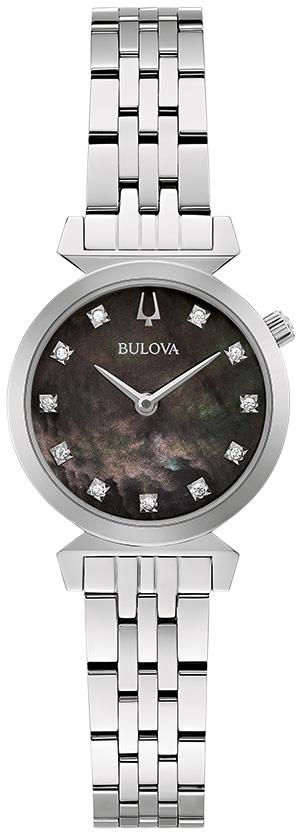 Ladies' Regatta Diamond Dial Watch, Stainless Steel with Black MOP Dial