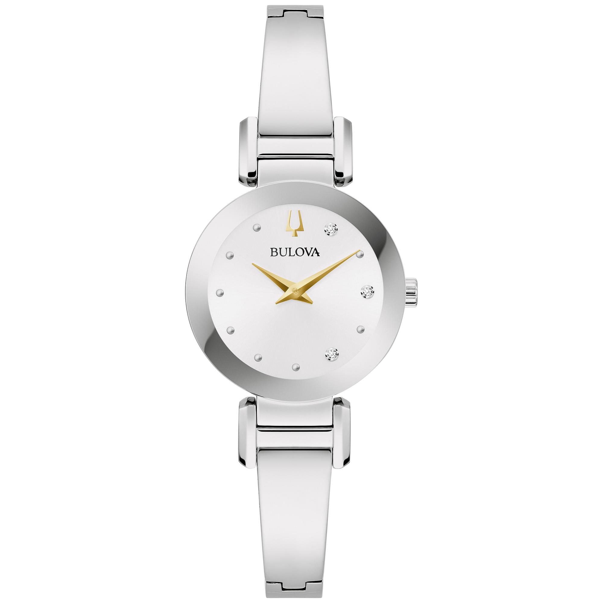 Ladies' Marc Anthony Stainless Steel Bangle watch, Silver-White dial