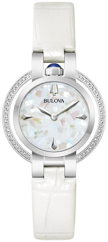 Ladies' Rubaiyat Leather Strap watch, White MOP dial