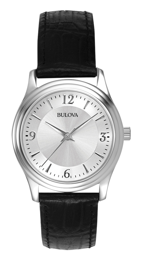 Ladies' Corporate Collection, Black Leather Strap Watch