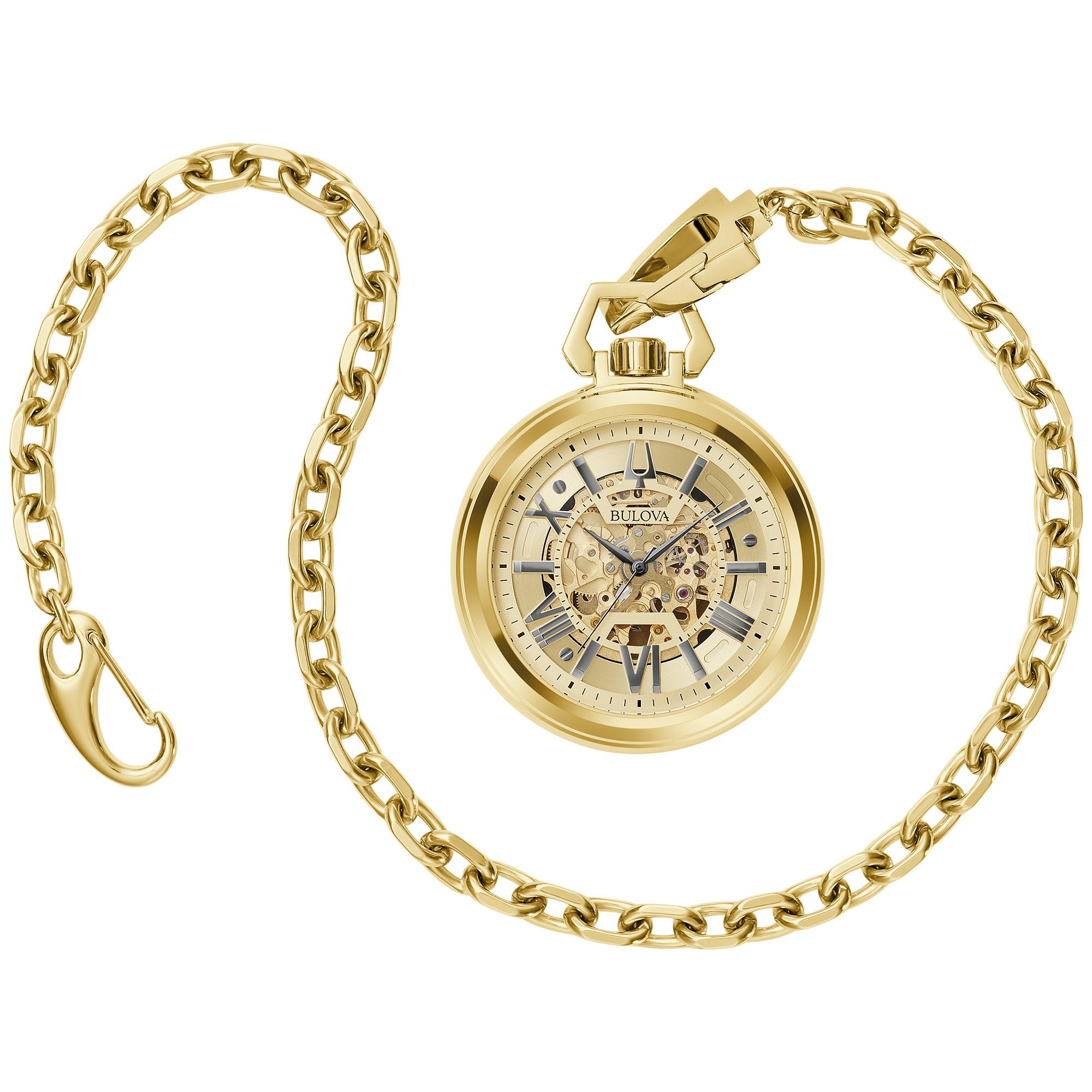 Men's Sutton Stainless Steel Pocket Chain watch, Gold-Tone dial