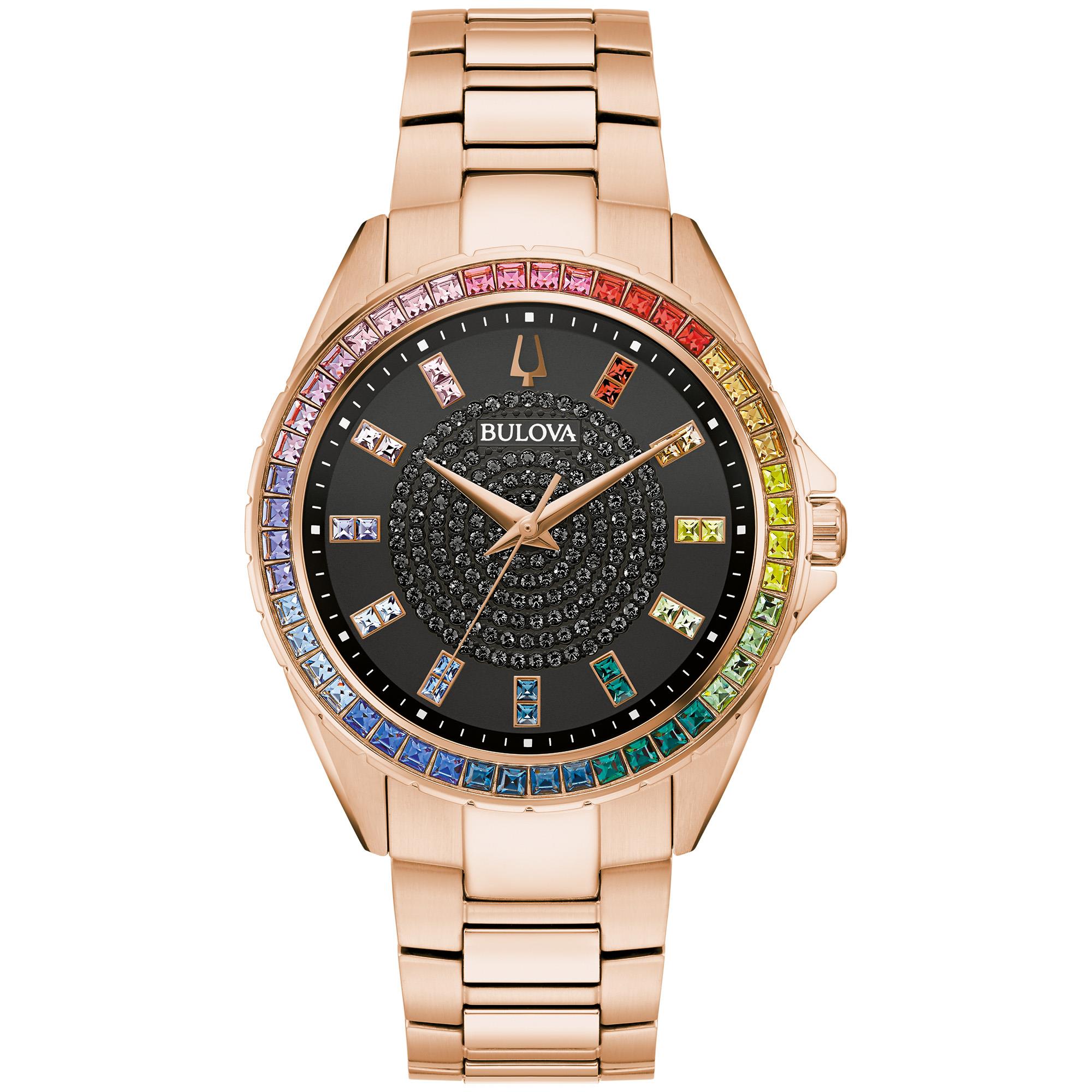 Men's Phantom Stainless Steel Bracelet watch, Black dial