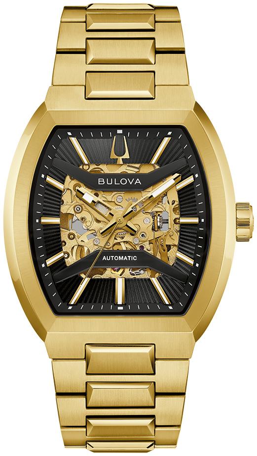 Men's Maquina Stainless Steel Bracelet watch, Black dial