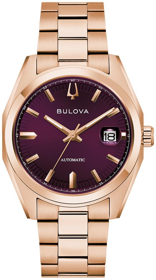 Men's Surveyor Stainless Steel Bracelet watch, Purple dial