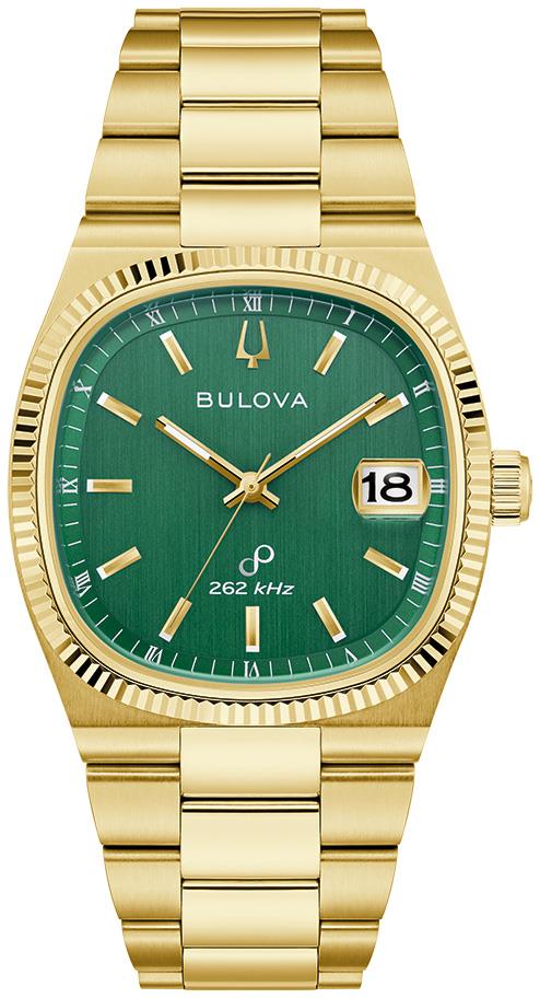 Men's Super Seville Stainless Steel Bracelet watch, Green dial