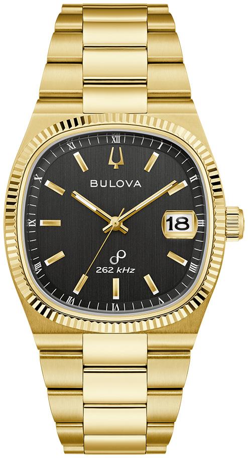 Men's Super Seville Stainless Steel Bracelet watch, Black dial