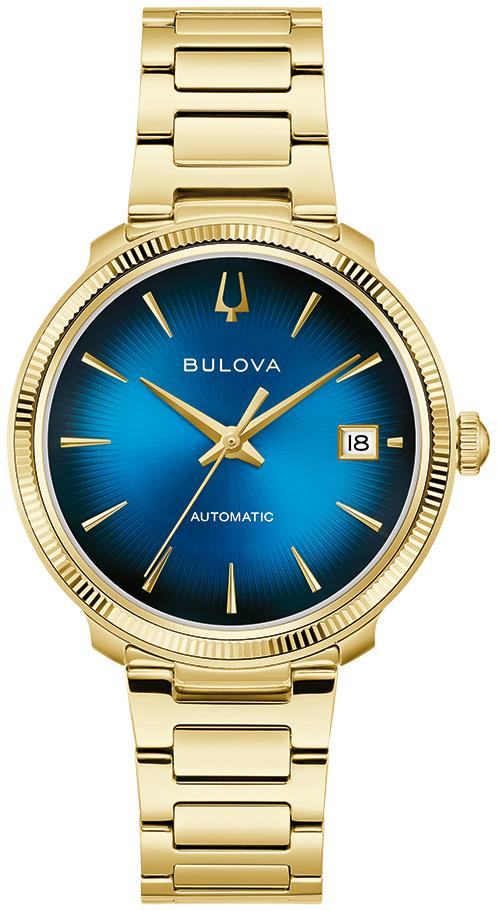 Men's Disco! by Bulova Stainless Steel Bracelet watch, Blue dial