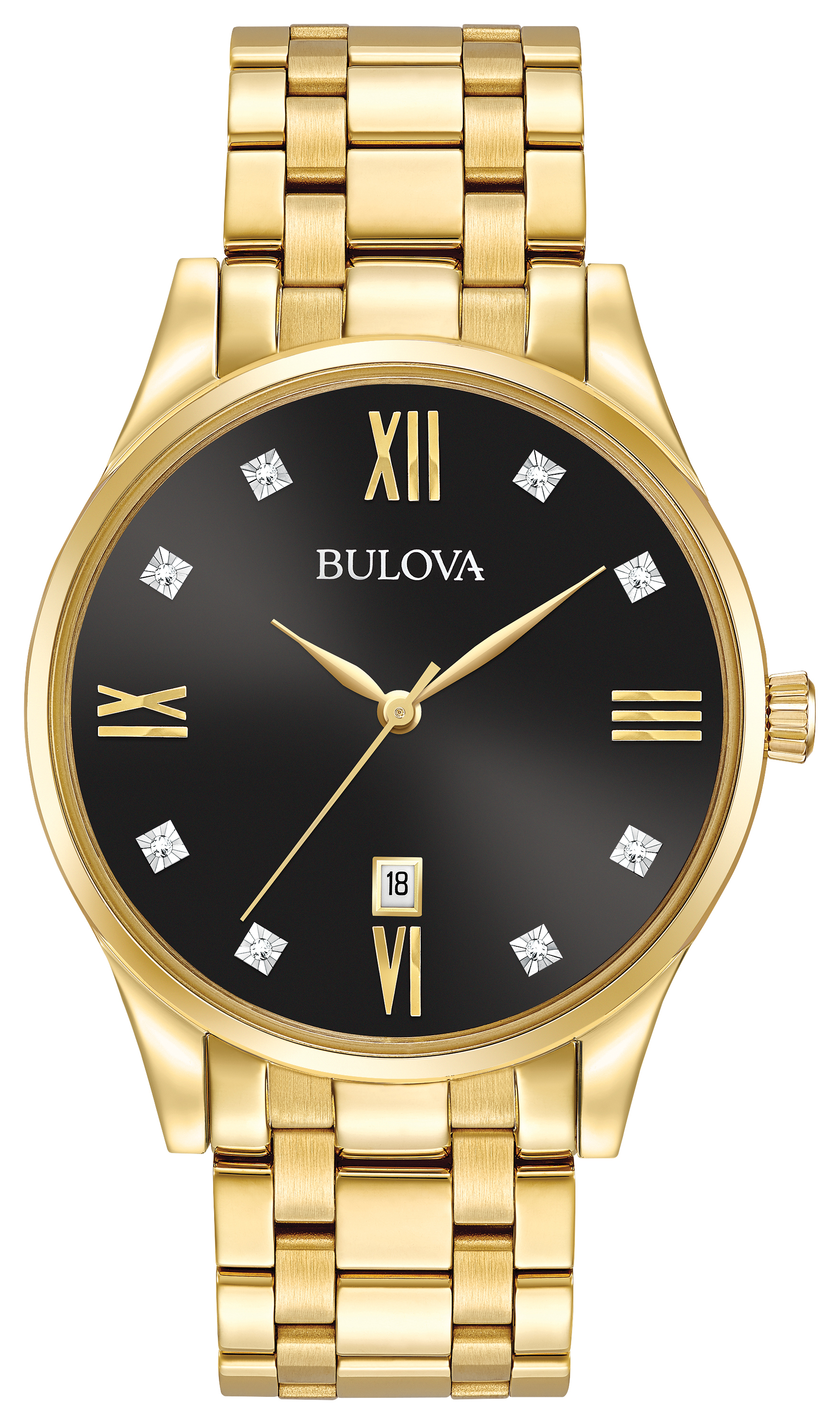 Men's Diamond Collection Watch, Black Dial