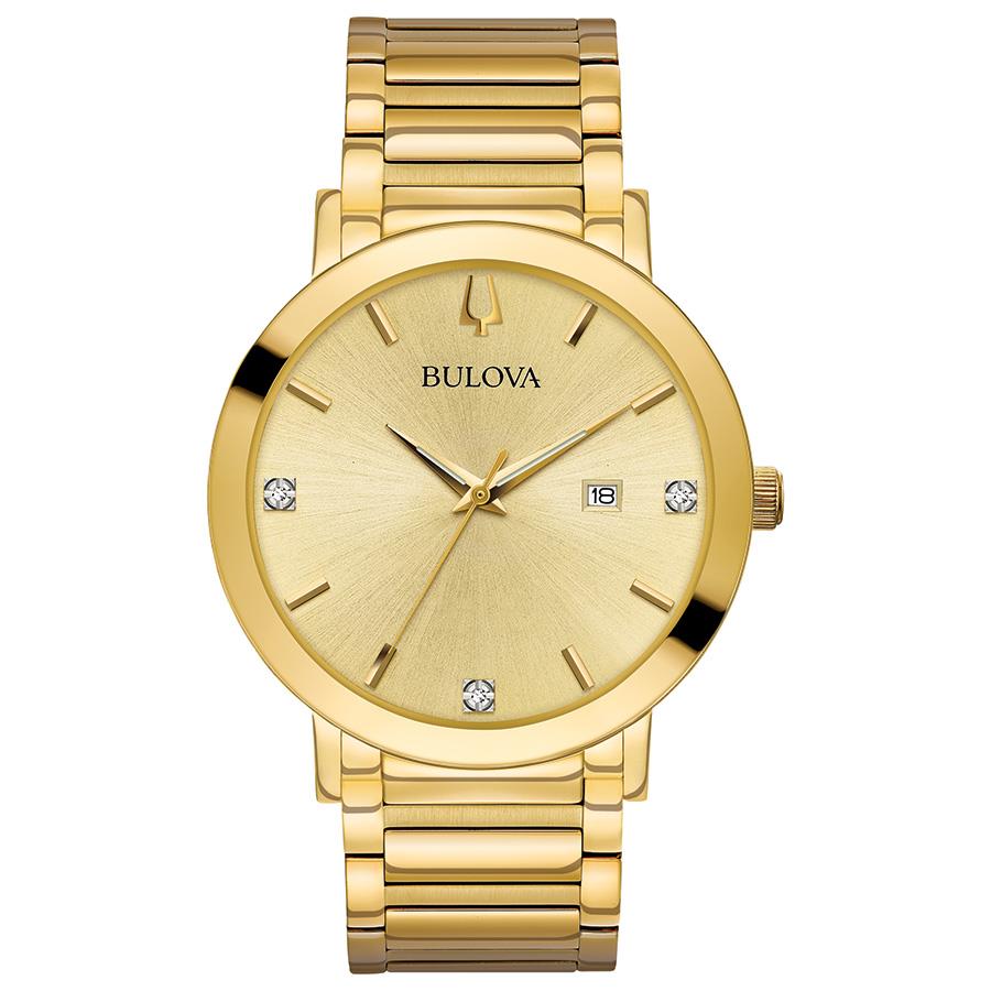 Men's Modern Collection Diamond Dial Bracelet Watch