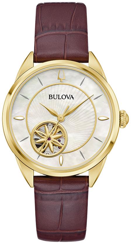 Ladies' Sutton Leather Strap watch, White MOP dial
