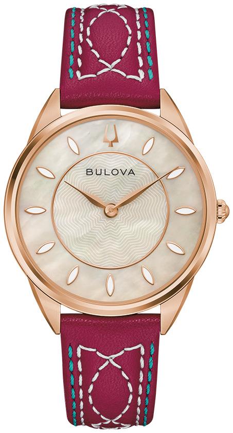 Ladies' Sutton Leather Strap watch, Off White MOP dial