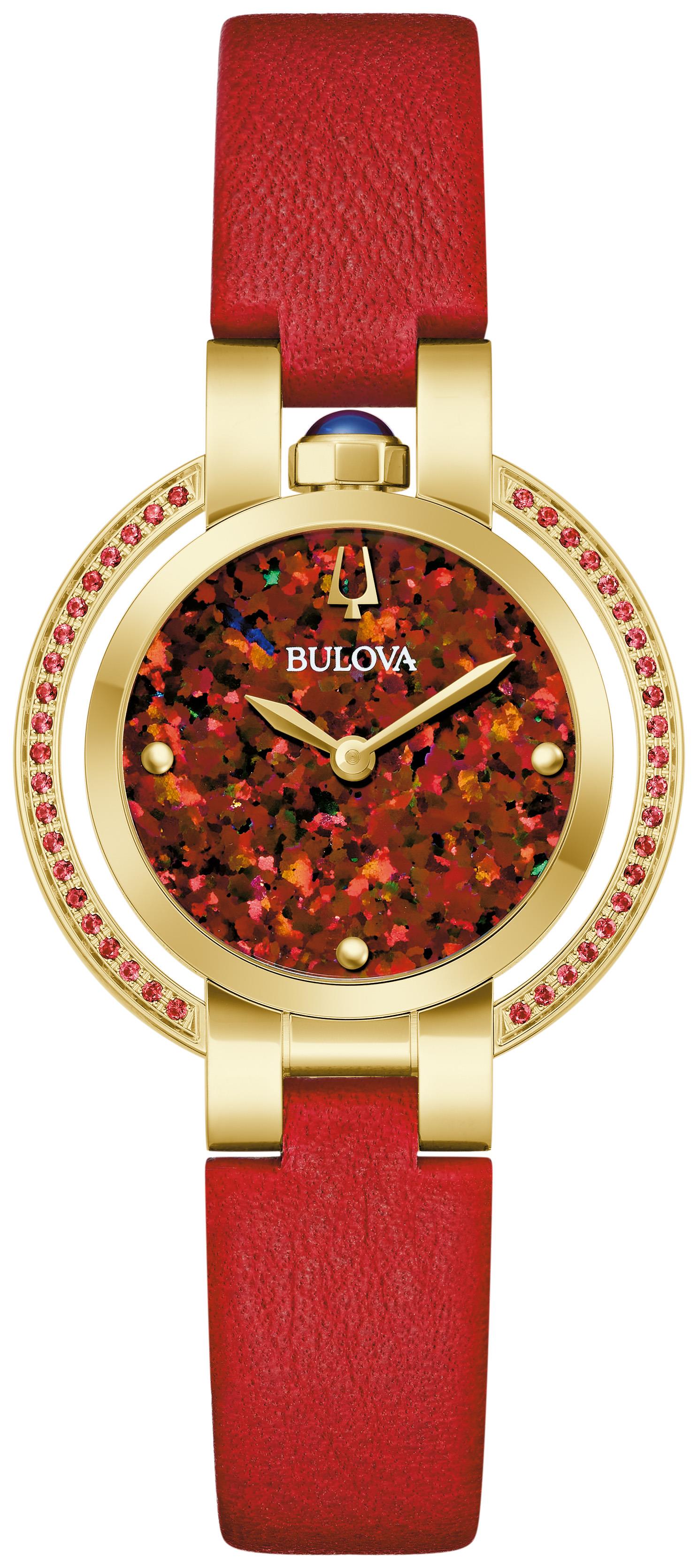 Ladies' Rubaiyat Leather Strap watch, Red dial