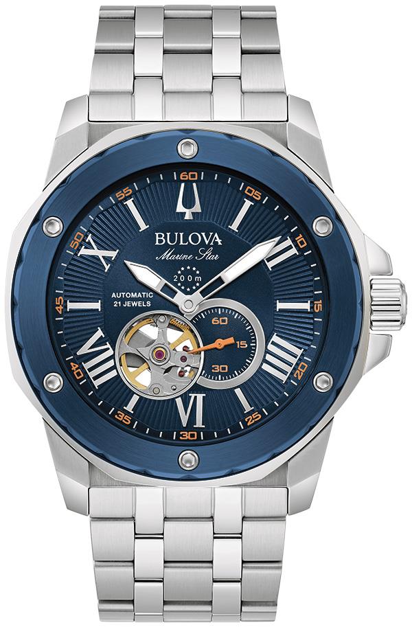 Men's Marine Star Series A, Stainless Steel Bracelet with Blue dial