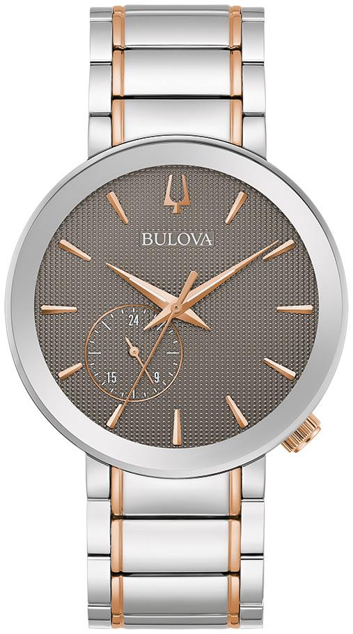 Bulova Mens Latin Grammy Stainless Steel Bracelet watch, Gray dial