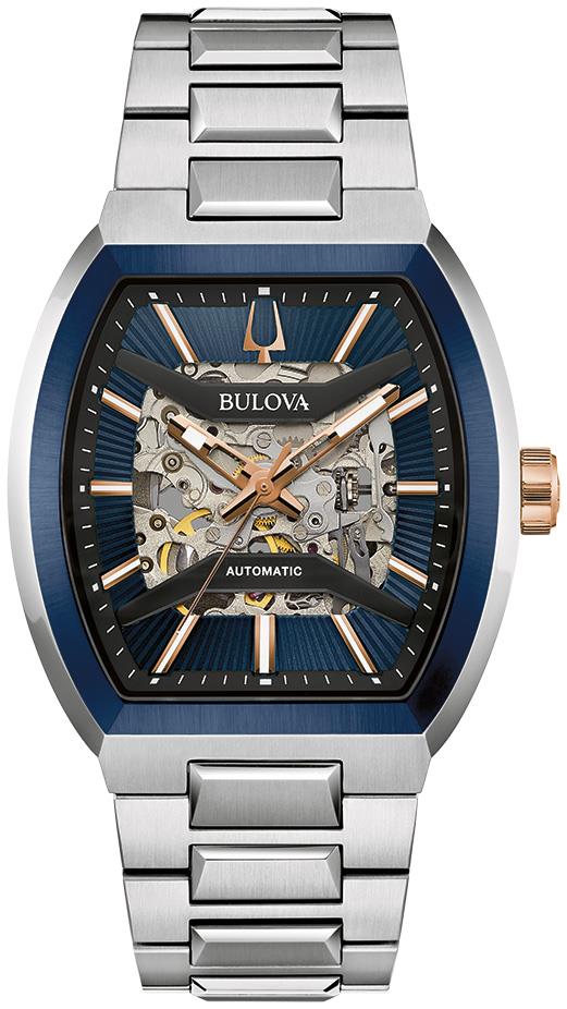 Men's Maquina Stainless Steel Bracelet watch, Blue dial