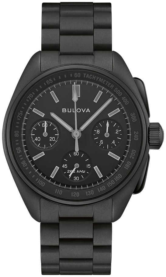 Men's Limited Edition Archive Lunar Pilot Stainless Steel Bracelet watch, Black dial