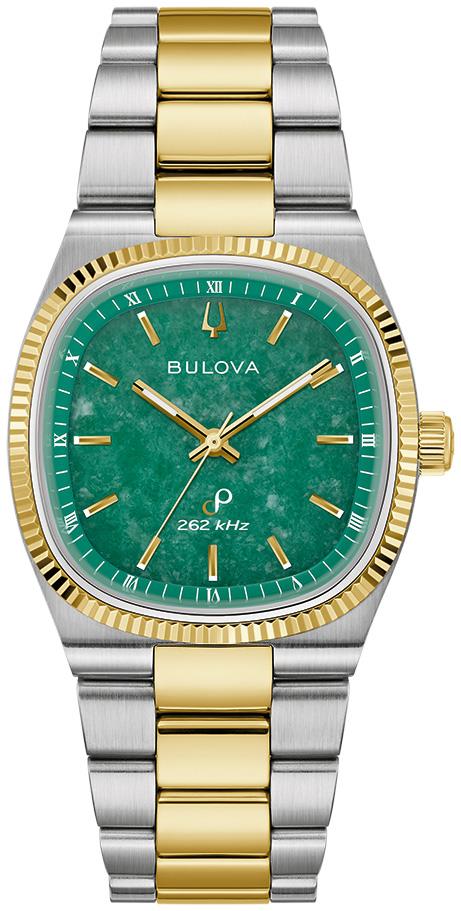 Men's Super Seville Stainless Steel Bracelet watch, Green dial