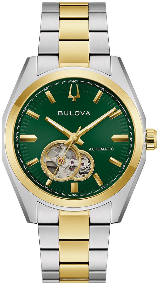 Men's Surveyor Stainless Steel Bracelet watch, Green dial