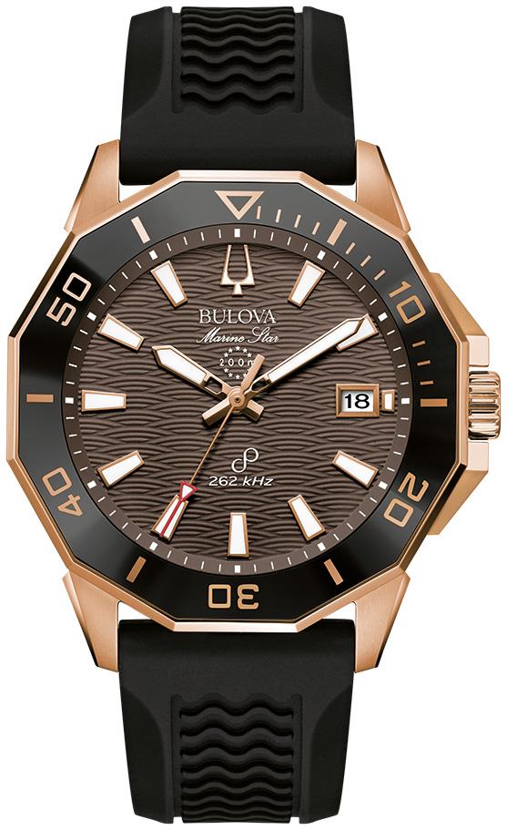 Men's Marine Star Series C Silicone Strap watch, Brown dial
