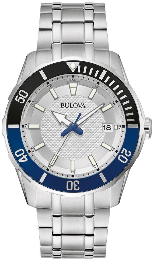 Men's Performance Stainless Steel Bracelet watch, Silver-White dial