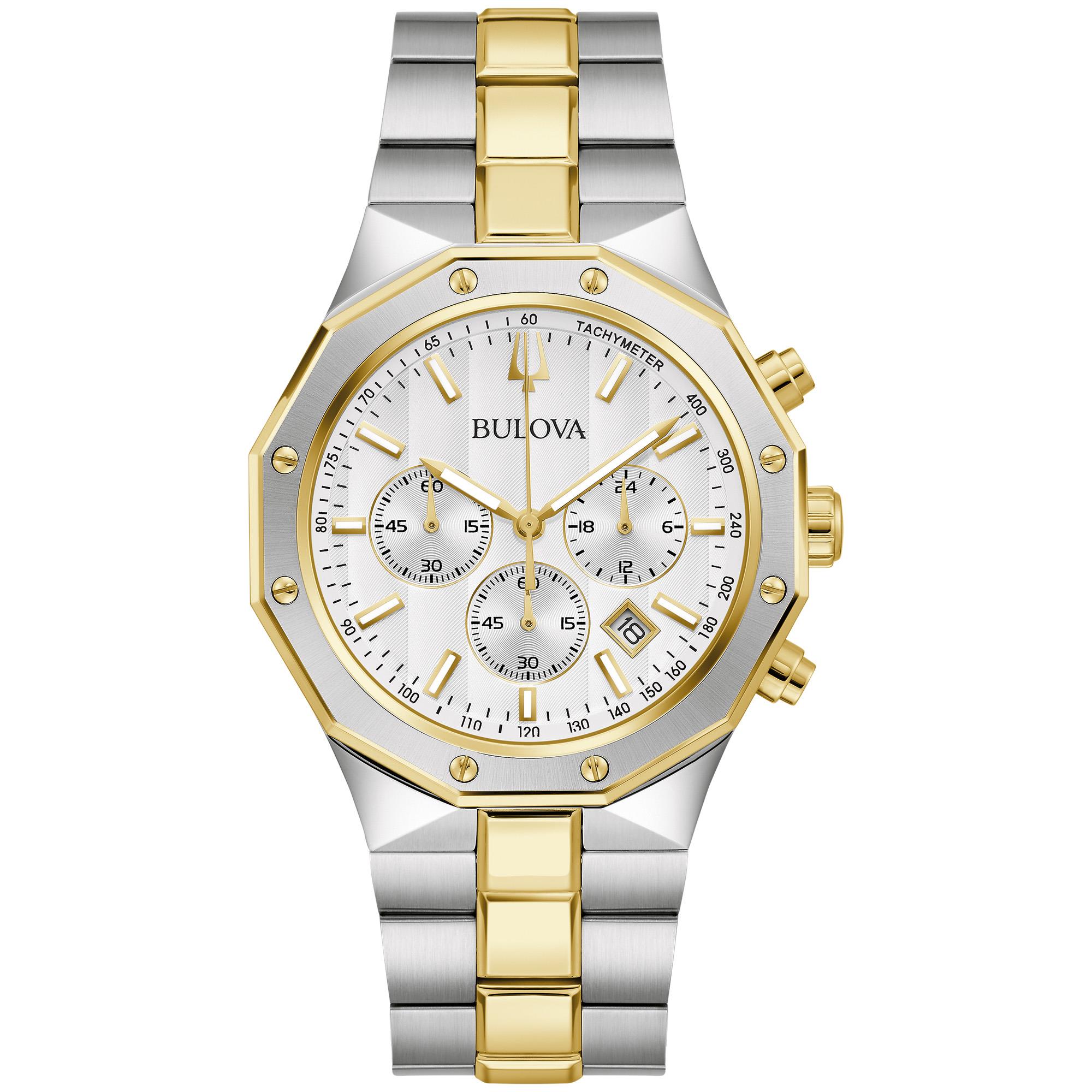 Men's Prestige Stainless Steel Bracelet watch, White dial
