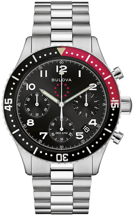 Men's Marine Star Heritage Stainless Steel Bracelet watch, Black dial