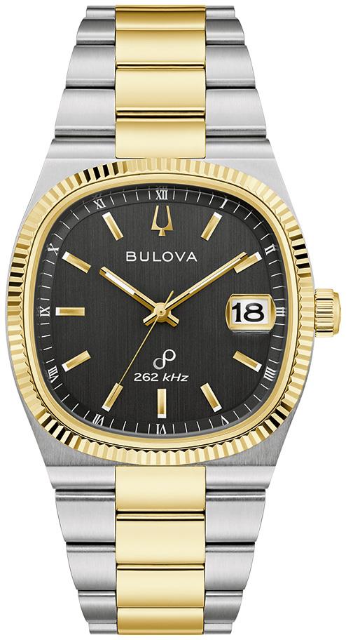 Men's Super Seville Stainless Steel Bracelet watch, Black dial