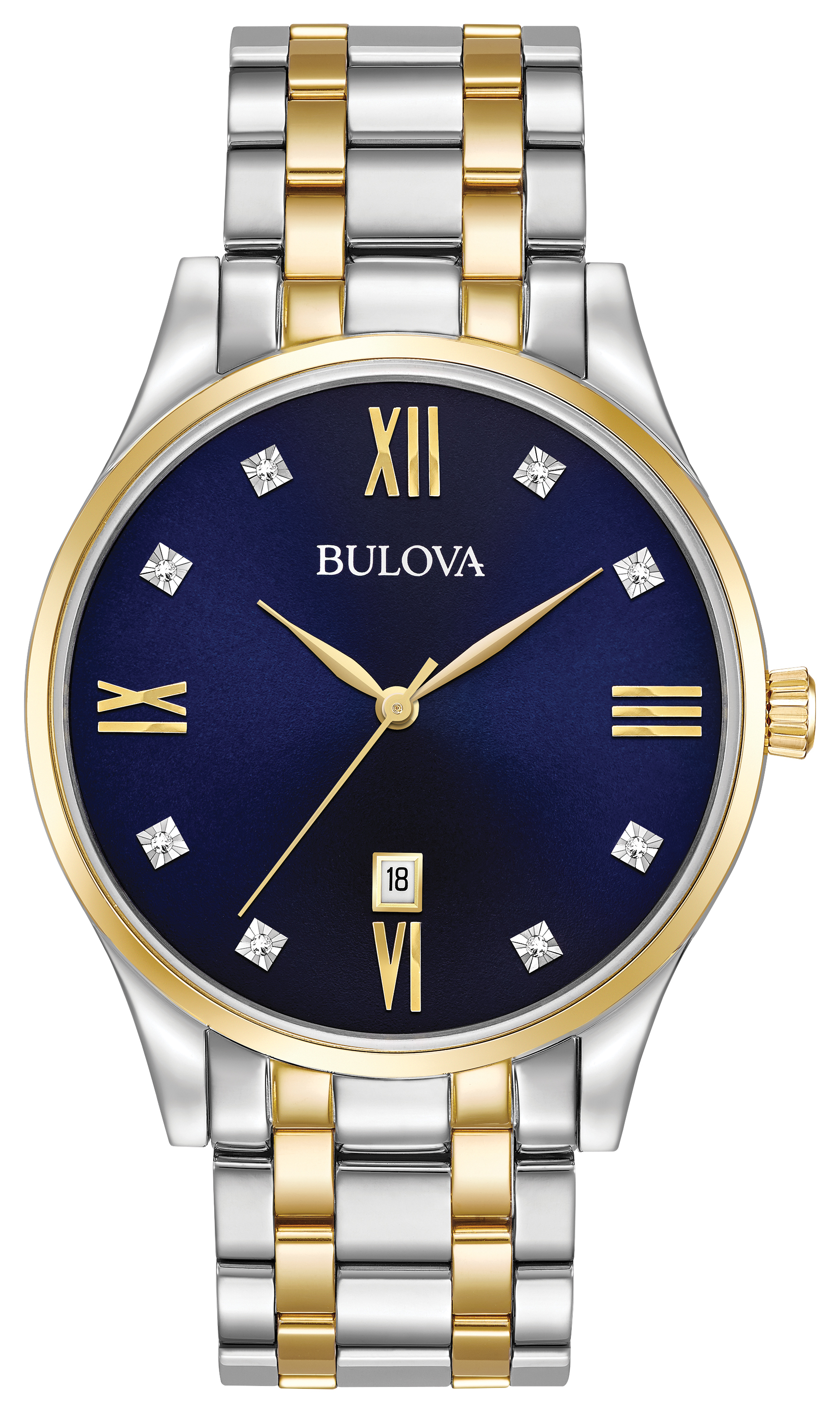 Men's Diamond Collection Watch, Blue Dial