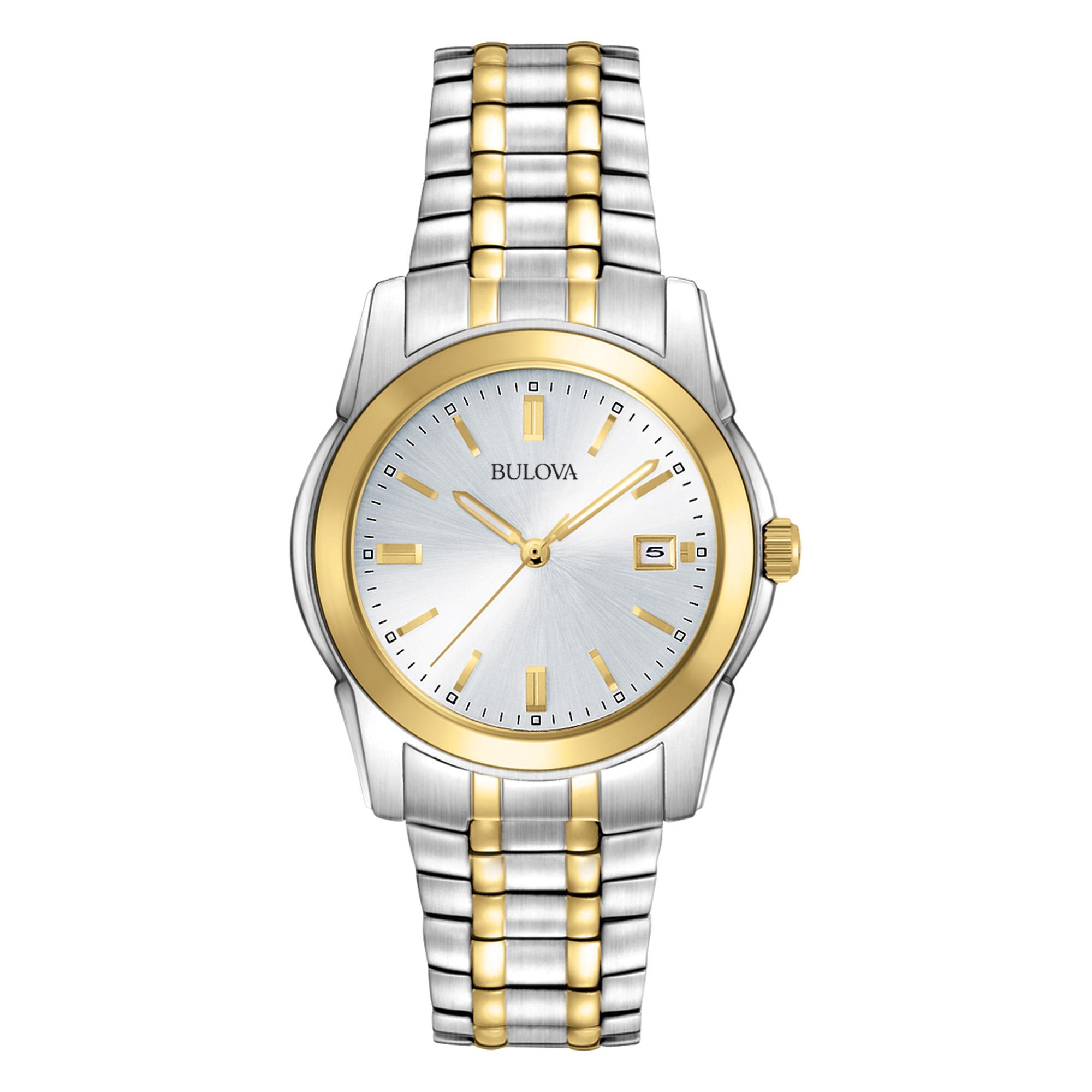 Men's Bracelet Watch, Stainless Steel with Gold-tone Accents