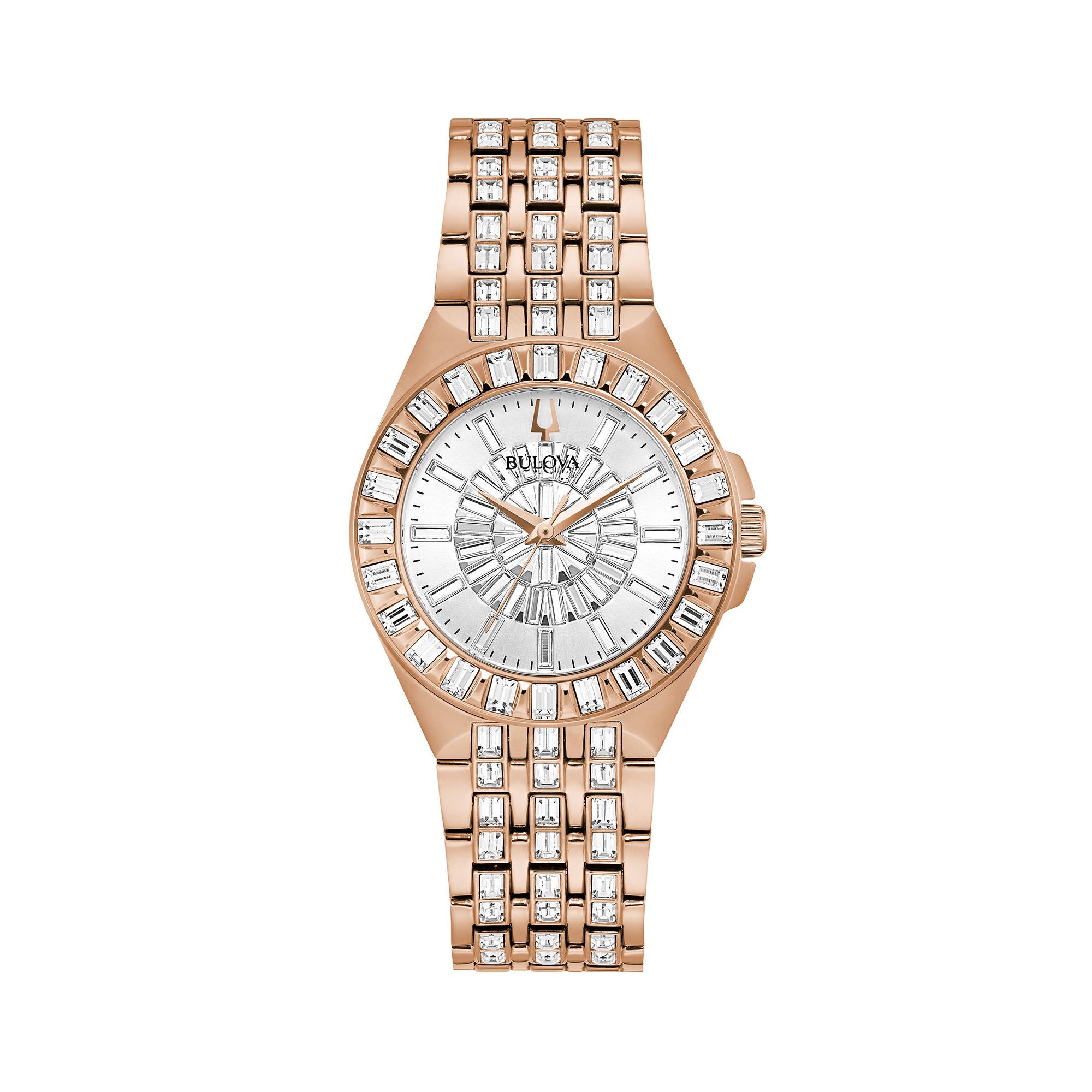 Ladies' Phantom Crystal Collection Rose-gold Baguette Crystal Dial and Bracelet
