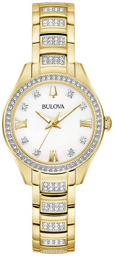 Ladies' Crystal Stainless Steel Bracelet with White MOP dial