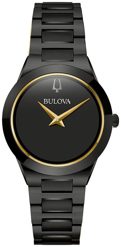 Ladies' Modern Millennia Stainless Steel Bracelet watch, Black dial