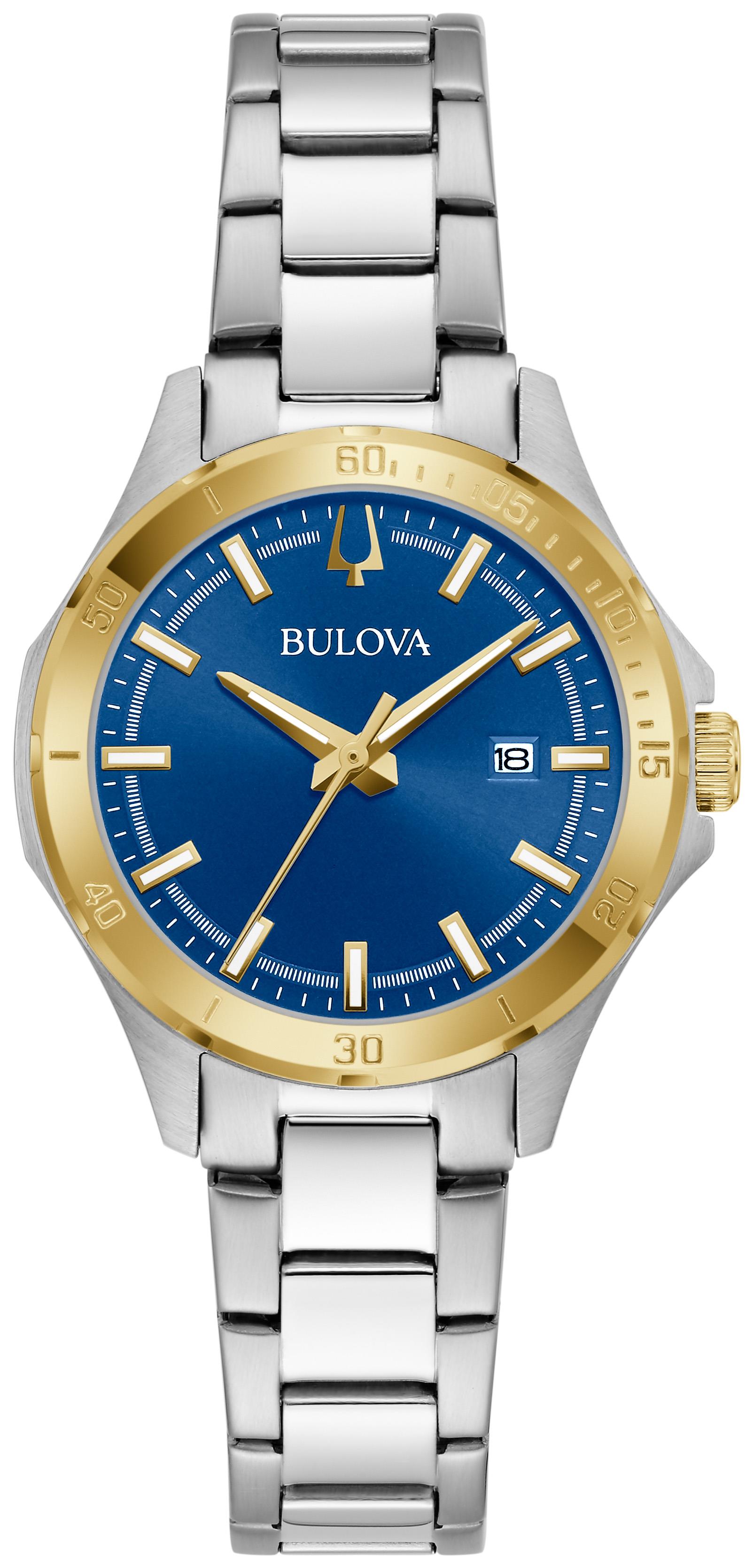 Ladies Corporate Collection Gold & Silver-Tone Stainless Steel Watch Blue Dial