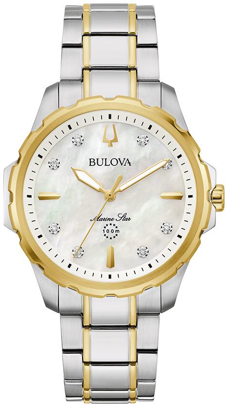 Ladies' Marine Star Series B Stainless Steel Bracelet watch, White MOP dial