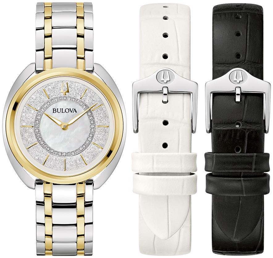Ladies' Duality Two-Tone Stainless Steel Watch w/ 2 Straps, Mother-of-Pearl Dial