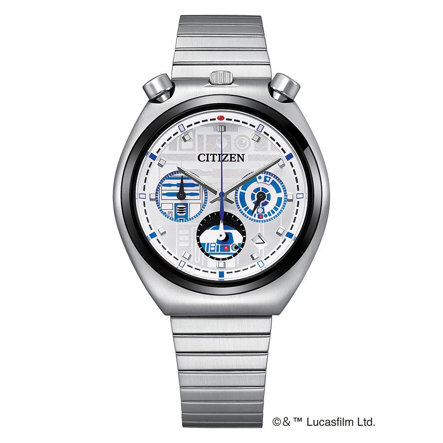 Men's Star Wars R2-D2 Silver-Tone Stainless Steel Quartz Watch