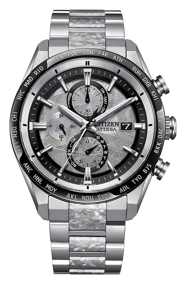 Men's  Attesa Super Titanium with Platinum DLC Coating Bracelet watch, Silver-Tone dial