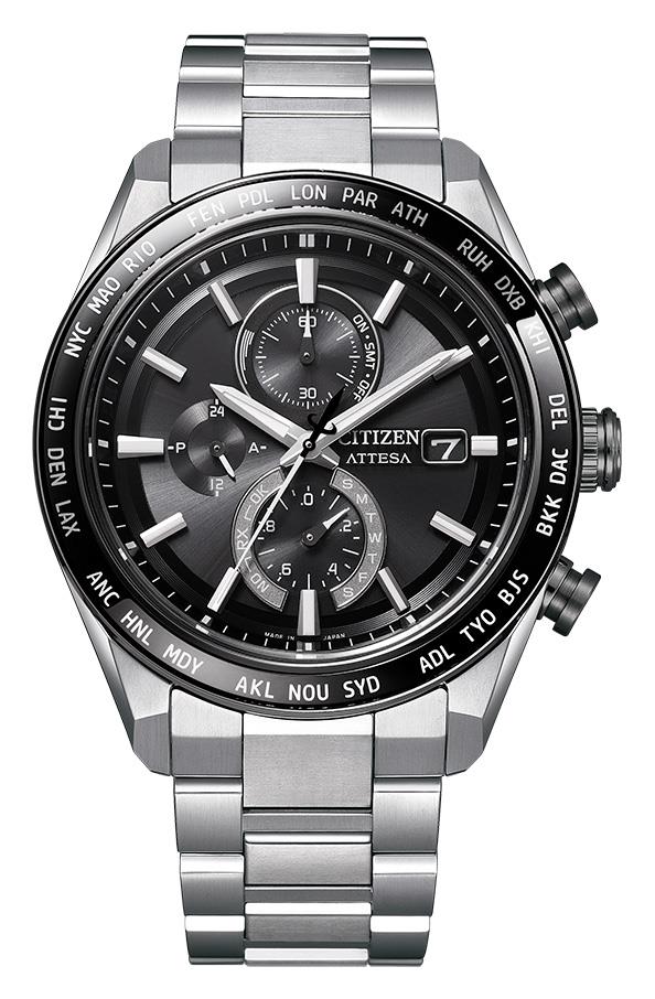 Men's  Attesa Super Titanium with DLC Coating Bracelet watch, Black dial
