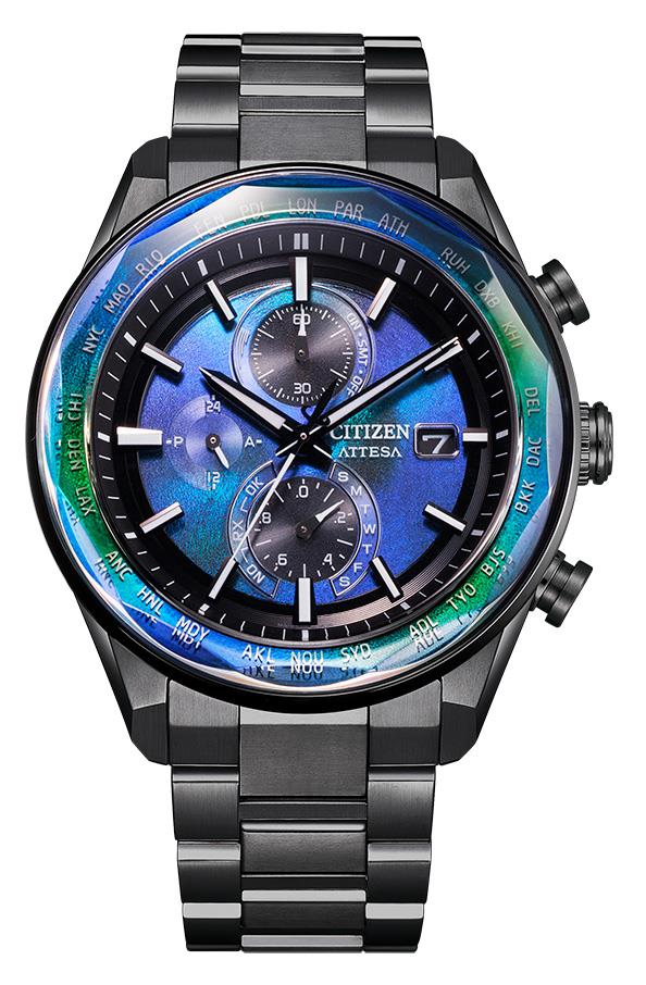 Men's  Attesa Super Titanium with DLC Coating Bracelet watch, Blue dial