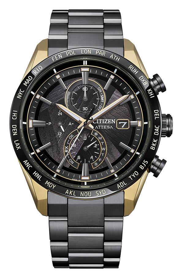 Men's  Attesa Super Titanium with DLC Coating Bracelet watch, Black dial