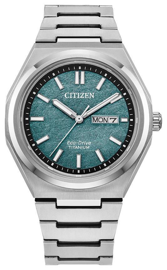 Men's Zenshin Super Titanium Bracelet watch, Green dial