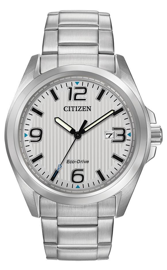 Men's Garrison Eco-Drive Stainless Steel Bracelet watch, Silver-Tone dial