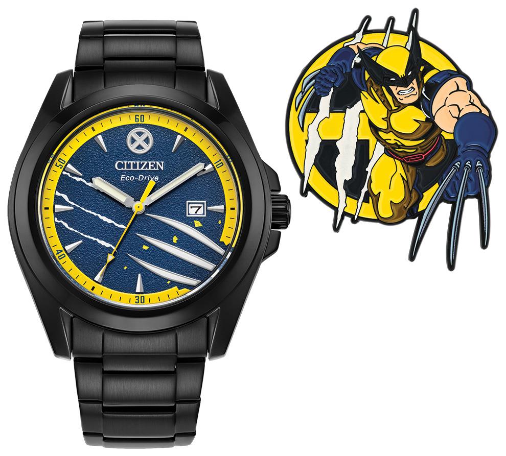 Men's Marvel Marvel Comics Stainless Steel Bracelet, Blue dial