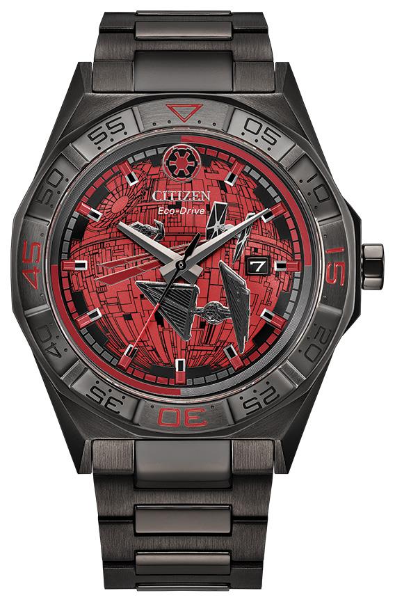 Star Wars Men's Death Star Stainless Steel Bracelet watch, Black dial