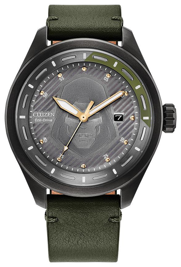Men's Marvel Dr. Doom Boxed Leather Strap watch, Gray dial
