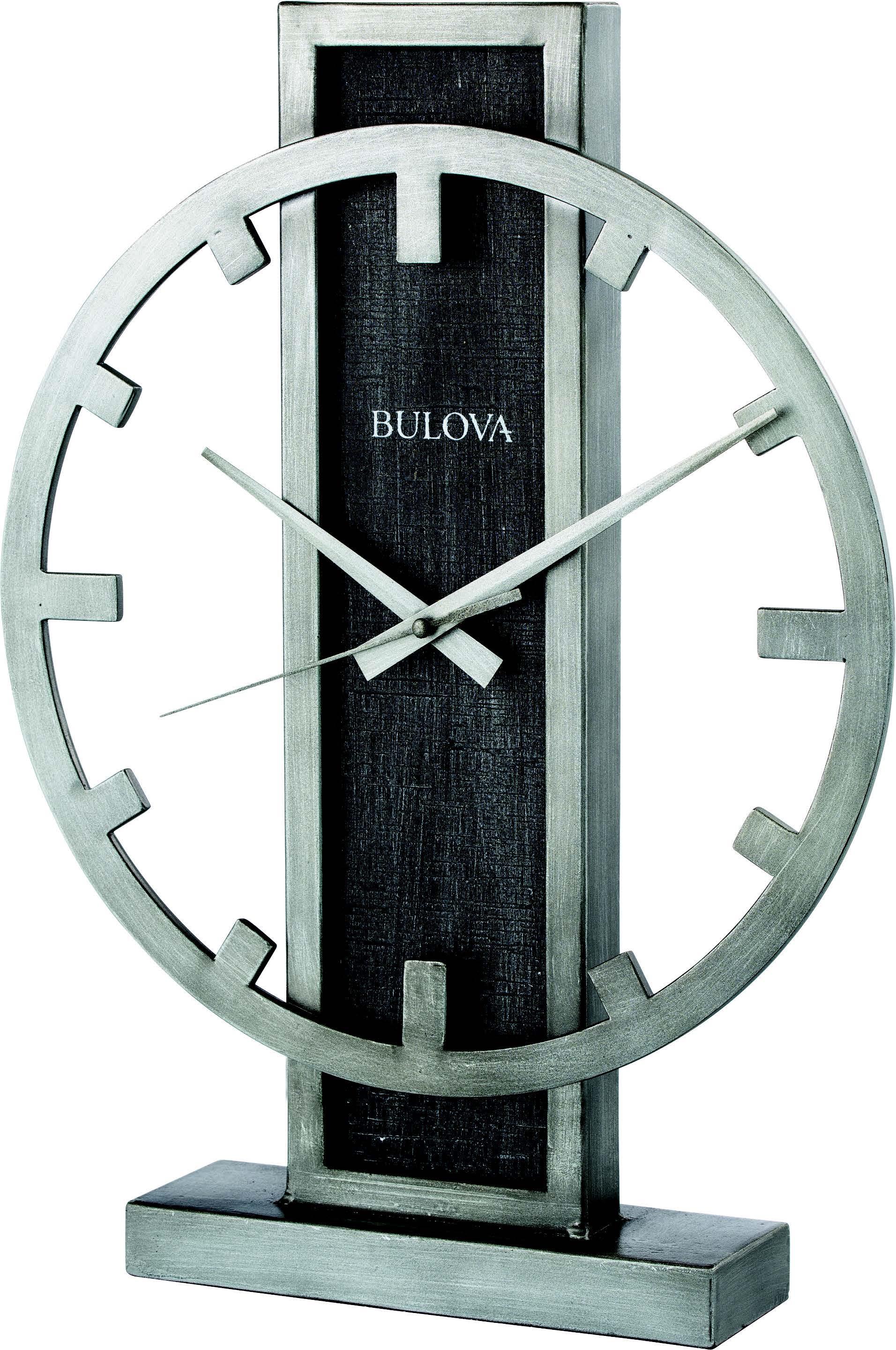 Silver Streak Table Clock