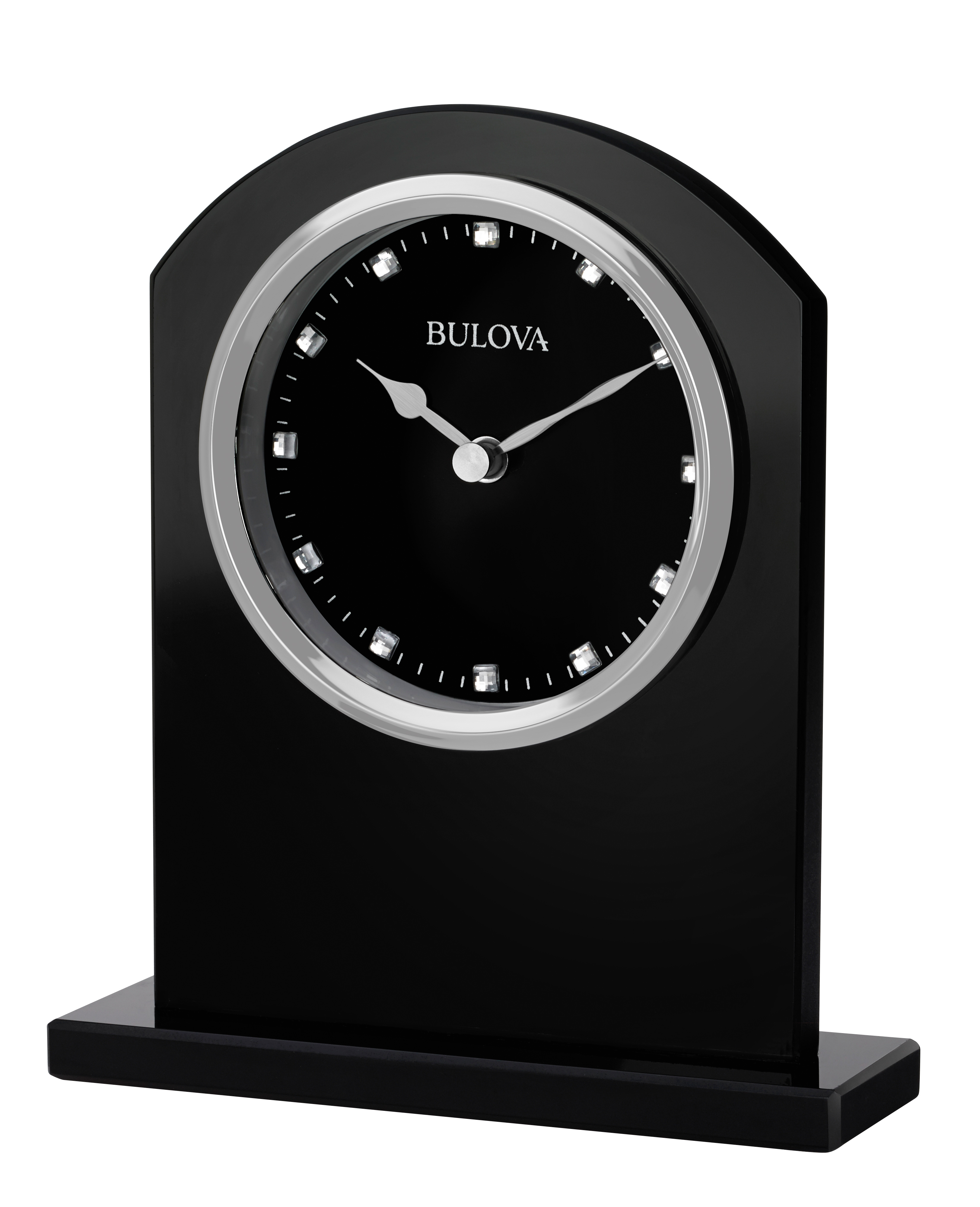 Ebony Crystal Tabletop Clock